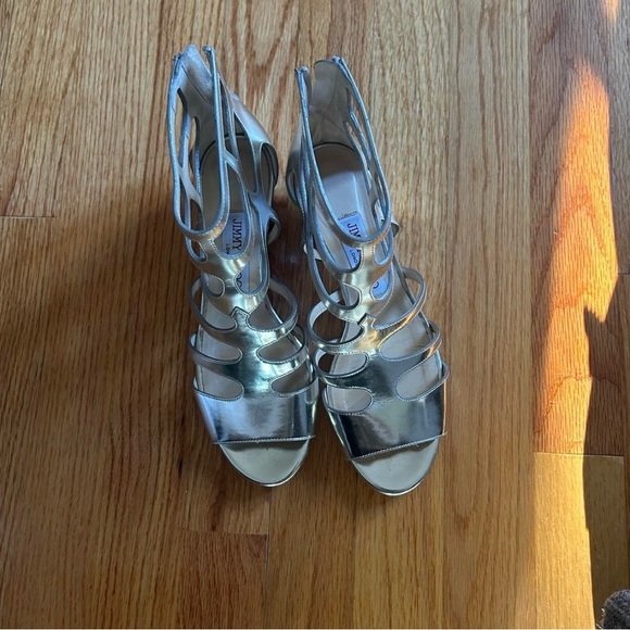 Jimmy Choo Metallic Cutout Heels